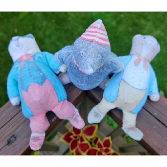Vintage Toy Work Bean Bag Plush Wind in the Willow Mole Badger Mouse 1981 Ariel - Picture 3 of 6